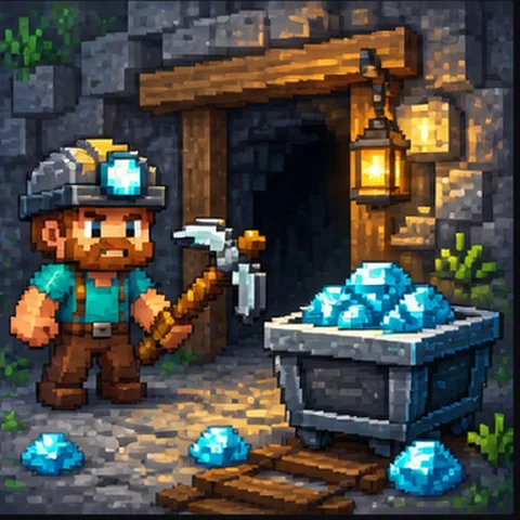 Eigenständiges Demo-Motiv für Mine Slot